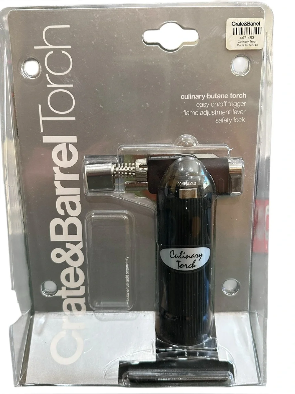 Crate & Barrel Culinary Butane Torch NEW